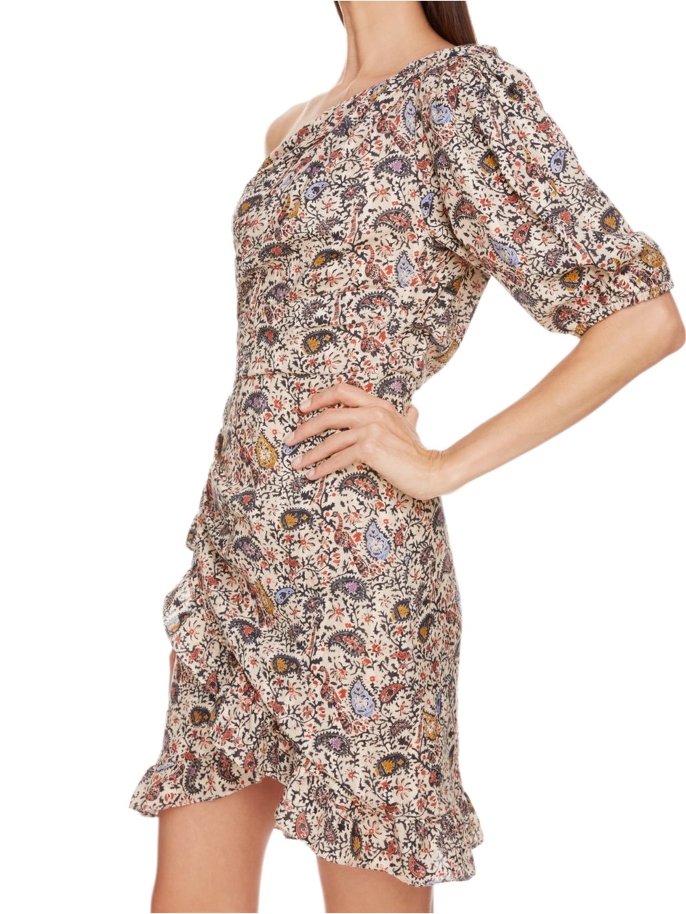 Isabel Marant Étoile Esthera Paisley One-Shoulder Dress